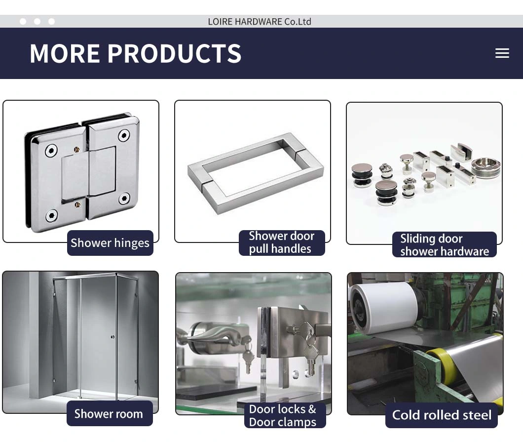 Glass Sliding Door Series Hardware Clamps Fixing for Track The Connection with Wall