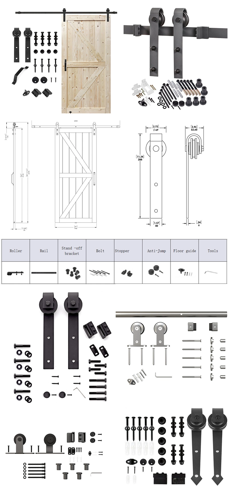 Bedroom Solid Wooden Soundproof Designs Interior Sliding Barn Doors Antique Sliding Door Hardware