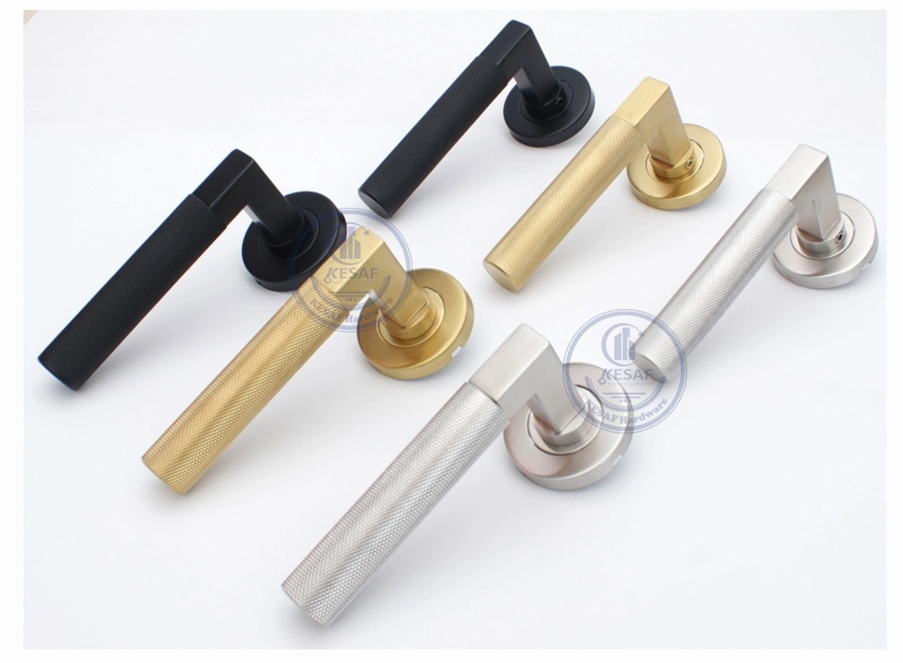 Factory Price Zinc Alloy Interior Lever on Square Rosette Zamak Dubai Custom Inner Door Handles Locks