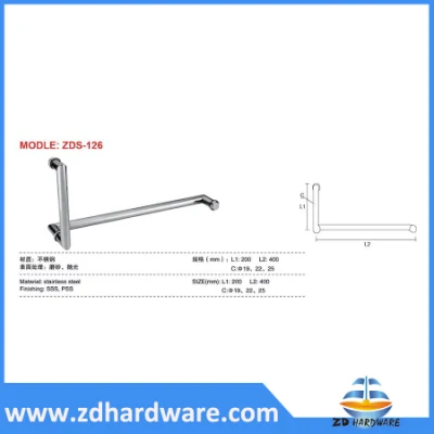 La salle de bains d'acier inoxydable manipule le matériel de garnitures de meubles de grande traction de porte en verre