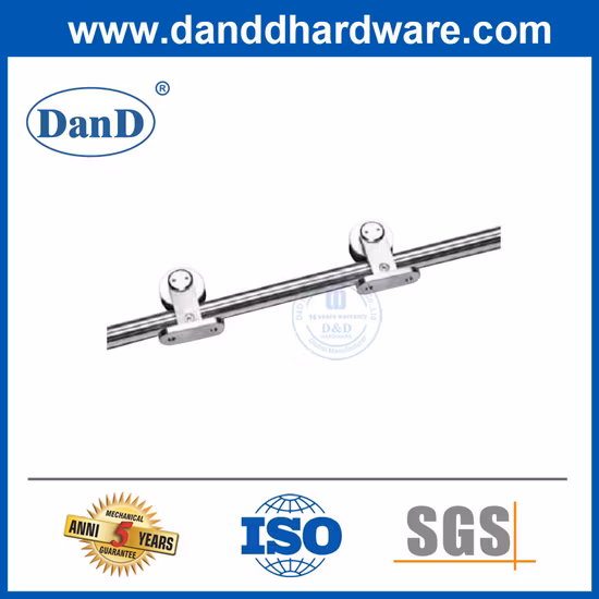 Kit de quincaillerie pour porte coulissante en acier inoxydable, quincaillerie de porte en bois et en verre pour une porte