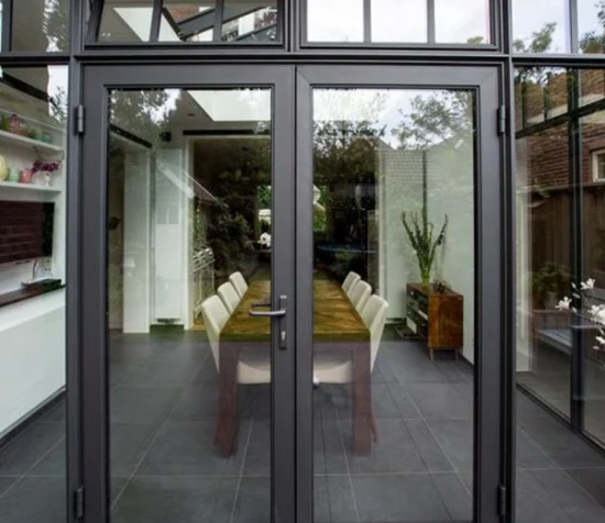 Portes intérieures battantes pour maisons, écran magnétique insonorisé, portes coulissantes en aluminium à battants en verre